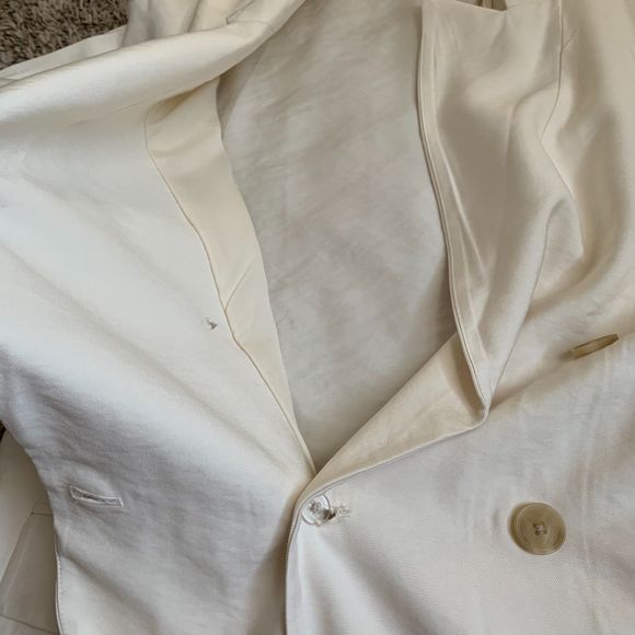 A New Day Women's Essential Blazer Cream White Medium - Picture 8 of 13